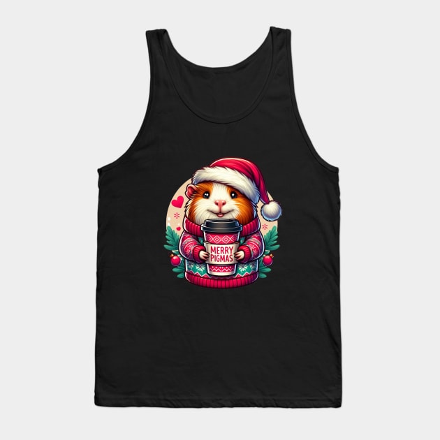 Christmas Guinea Pig Tank Top by BukovskyART